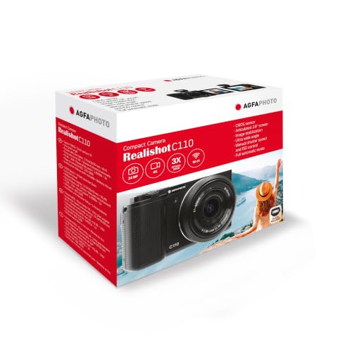 AGFAPHOTO Realishot C110 - Compact Digital Camera écran articulé - Noir