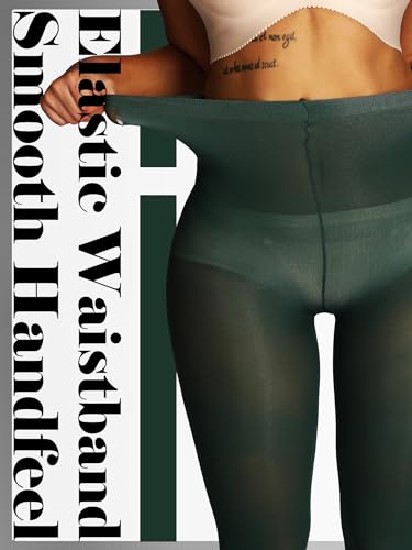 Image of HONENNA Semi Opaque Silky Women Pantyhose Tights, 20+ Colors Invisibly Toe Reinforced 60 Den Size A-E