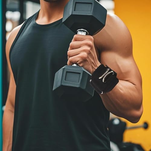 Image of RAHA S.G Slip-Resistant Deadlift Straps with D-Ring, Weightlifting Straps with Wrist Support & Soft Padding for Better Grip - Gym Straps for Men & Women
