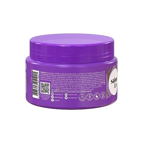 Salon Line, Máscara Matizadora, Meu Liso Loiro, Vegano - Para Cabelos Lisos Naturais, Alisados ou Re