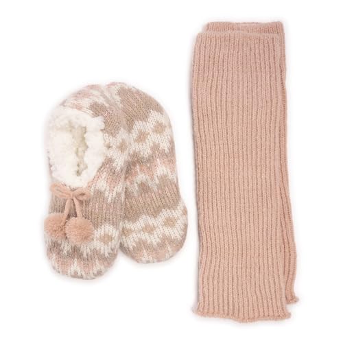 MUK LUKS Women's Feather Yarn Ballerina& Legwarmer Slipper