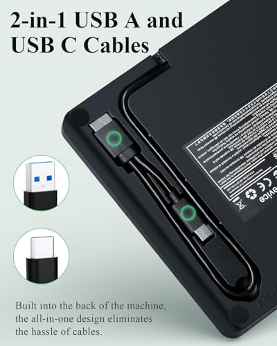 PeroBuno Lector CD/DVD Externo, USB 3.0 y Type-C Grabadora CD DVD Externa, ROM +/- RW Unidades Portátil Ultra Delgado de 0,5 Pulgadas DVD Externo para PC, Macbook, Windows11/10/8/7, Linux y Mac OS - imagen 9