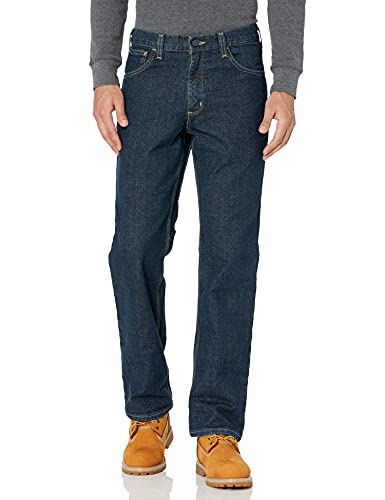Carhartt Men s Flame-Resistant Rugged Flex Straight Fit Jean, Deep Indigo Wash, 34 x 32