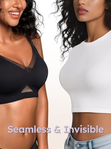 Image of Jelly Bras for Women No Underwire, Full Coverage Seamless Comfortable Bralette with Support and Lift, Wireless Padded Bra