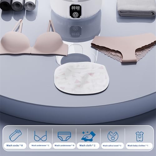 Lavadora de mano recargable con batería de 4000 mAh para ropa delicada 3