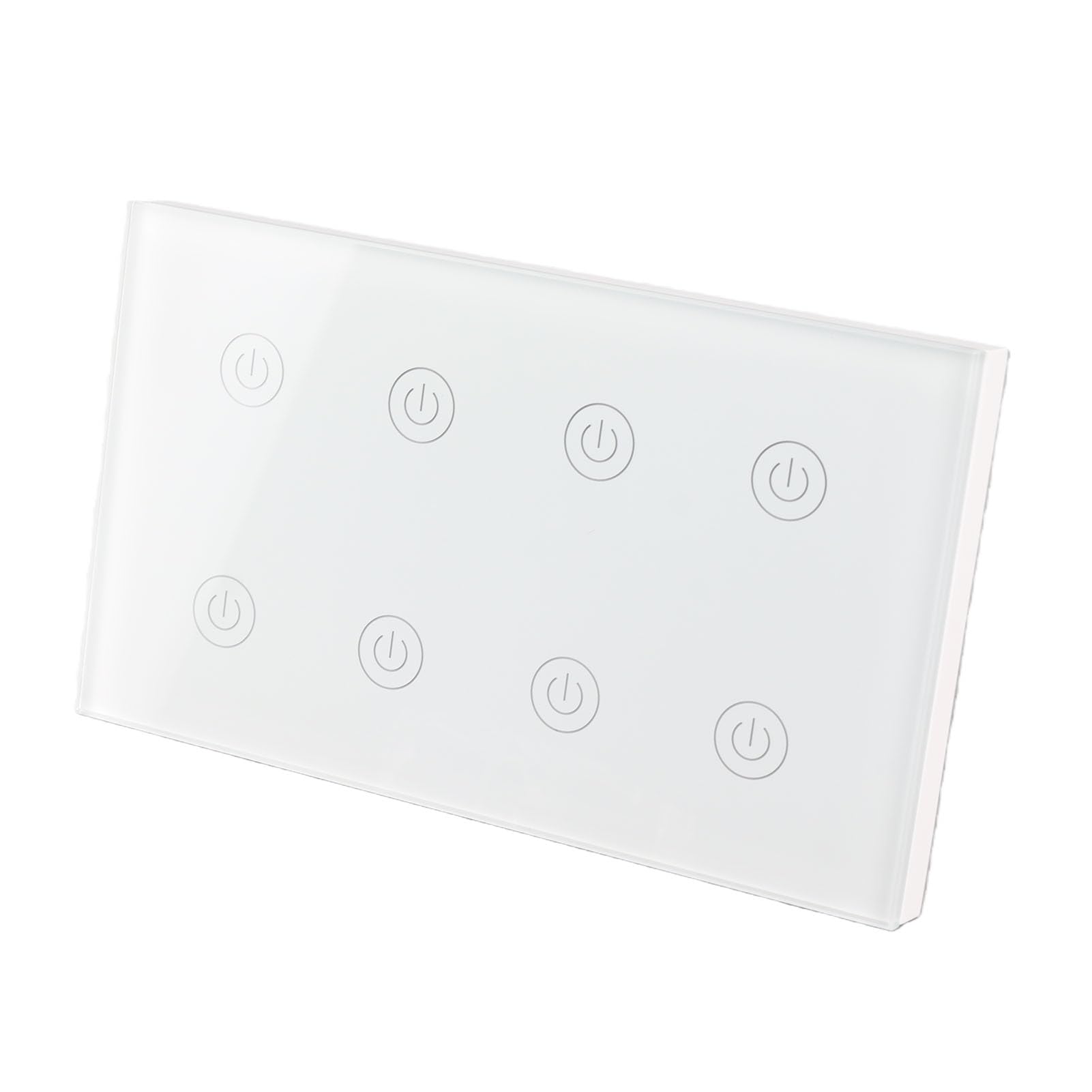 Alomejor Interruptor de Luz Táctil Panel WiFi Inteligente de 8 Bandas, Control Inalámbrico de Alta Sensibilidad para Automatización del Hogar, AC100-240V
