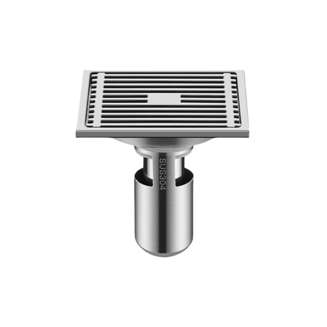 KJdxfhFH Bathroom floor drains, Bathroom Floor Drain 304 Stainless Steel with Backflow(Bamboo Raft Brushed Single Use)