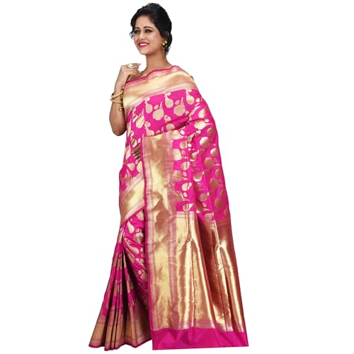 Aishani Collection pink banarasi silk saree – image 3