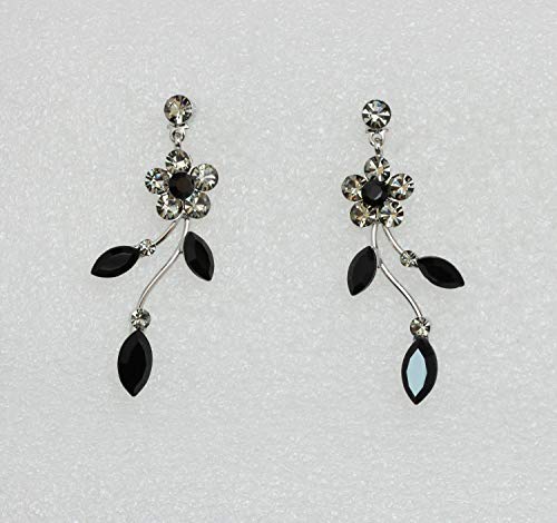 Image of Faship Gorgeous Rhinestone Crystal Floral Necklace Earrings Set