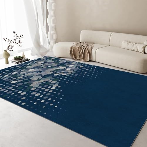 Tapis de bureau à impression 3D géométrique toucher doux en polyester 120 x 160 cm - 3