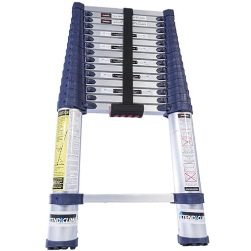 Xtend & Climb Telescoping Ladder 15.5 FT 785P+ | Professional Aluminum Extension Ladder | Heavy Duty Telescopic Ladder with Over-Molded Feet | 250 lbs Load | Portable & Compact - Includes Fiber Cloth by Piping Hot Art Works - Image 8