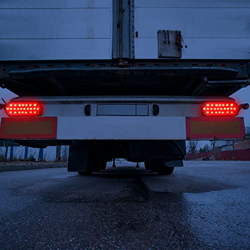 8 Pcs 6" Oval Led Trailer Tail Lights, 24 Led Trailer Marker Lights Ip67 Waterproof 12V Brake Stop Lights Sealed Flush Mount For Truck Trailer Rv Boat (Red) #TOP6