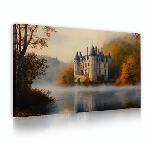 Art mural jungle d'automne en toile de 35x60cm pour salon