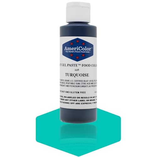 Americolor Soft Gel Paste Food Color, 4.5-Ounce, Turquoise