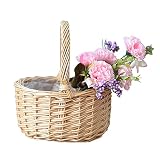 Diseño tejido a mano: esta cesta de picnic está tejida a mano. Con una mano de obra fina, es un buen accesorio de mano, simple y elegante.