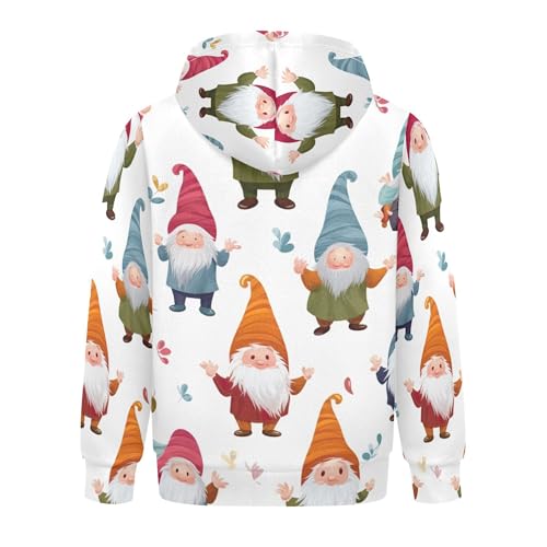 Kids Hoodies Sweaters Christmas Gnome Dwarfs Hooded Sweatshirts with Big Pockets for Boys Girls B04000262