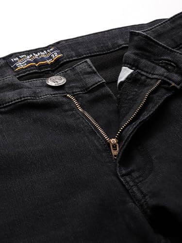 Image of The Indian Garage Co Men Slim Fit Solid Mid-Rise Stretchable Jeans