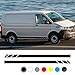 Accessoires de Voiture Autocollants de Rayures de Porte latérale de Voiture décalcomanies de Course de Sport, pour VW Volkswagen Transporter T4 T5 T6 Camping-Car 2 pièces