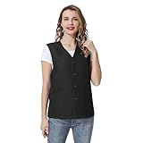 TopTie Unisex Essential Work Vest Supermarket Clerk Volunteer Vest-Black-L