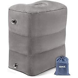 Pillow Cubre Colchón Almohada de Descanso para Las Piernas, HOMCA Almohada Inflable para Aviones, Almohada de Viaje Inflable, Automóviles, Trenes, Oficinas, Niños para Dormir en Vuelos