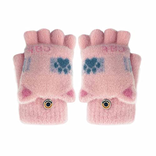 LETAO Kinderhandschuhe, Erwachsenenhandschuhe, elastische Ganzfingerhandschuhe, Jungen und Mädchen über 5-Jahre alte warme Strickhandschuhe im Winter Cover