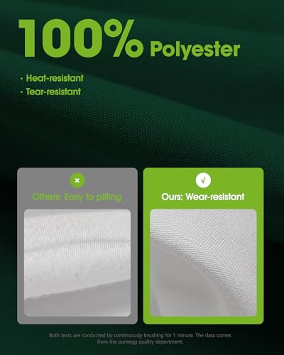 Image of Pureegg Polyester Tablecloth 60 inch x 84 inch Reusable & Washable Hunter Green | Durable, RectangleTable Cloth , for Outdoor Party, Picnic, Wedding, Banquet, Birthday