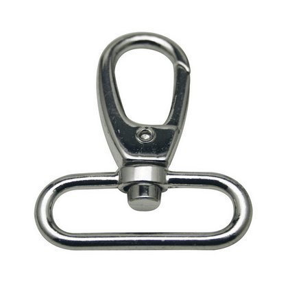Generic Metal Silvery Lobster Clasps 1.5“ Inside Dia Oval Swivel Trigger Hooks Pack of 10