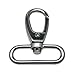 Generic Metal Silvery Lobster Clasps 1.5" Inside Dia Oval Swivel Trigger Hooks Pack of 10