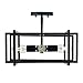 Golden Lighting 6070-SF BLK Tribeca Semi-Flush - Damp, Matte Black