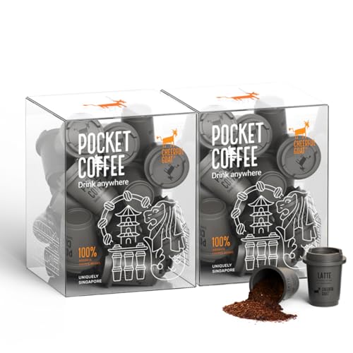 CHEERFUL GOAT Instant Cold Brew Coffee – Speciality Javy Coffee Extract 100% Arabica, Freeze-Dried, No Sugar, No Additives, Low Acid, Healthy for Iced &amp; Hot Coffee, Singapore Coffee, 30 Servings