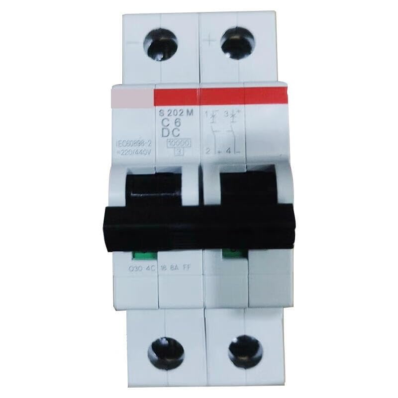 Disjoncteur CC S202M-C6DC ABB S200M bipolaire 6A pour protection de circuit continu
