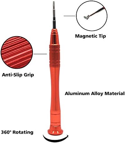 Cemobile MacBook Screwdriver Repair Tool Kit, 1.2mm Star P5 Pentalobe Screwdriver, 6-Point Torx T5 & Phillips PH000 Screwdriver Repair Kit for MacBook Air &MacBook Pro 13 15 inches with Retina Display