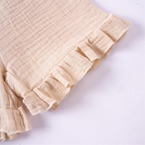 BILIKEYU Toddler Little Girls Summer Clothes Bow Sleeveless Crewneck Tank Tops and Elastic Waist Baggy Shorts3