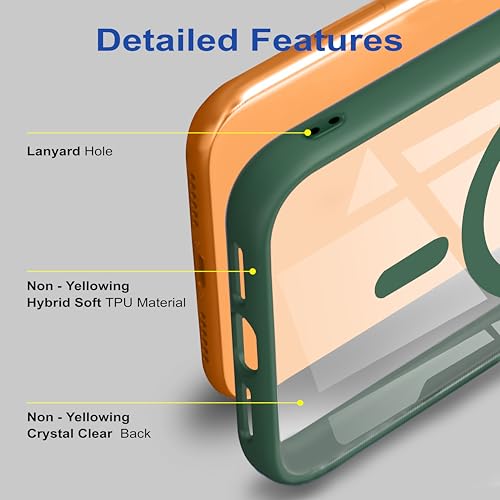 Image of amazon basics Back Case Cover for iPhone 17 Pro Max | Compatible for iPhone 17 Pro Max Back Cover | Scratch-Resistant Back Cover | Forest Green