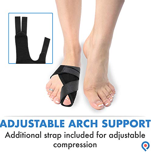 Pivit Bunion Splint | Pair | Toe Straightener & Corrector Brace Pad For Hallux Valgus Pain Relief | Night Time Support For Men & Women (Black) #TOP4