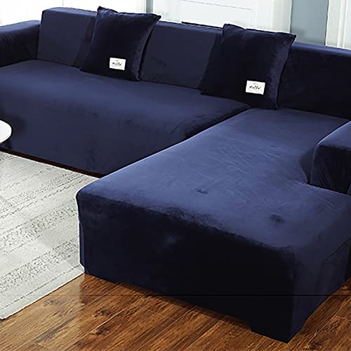 Housse de canapé extensible velours canapé inclinable 3 coussins