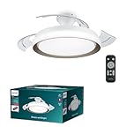 Philips Led Bliss 28W Ceiling Light with 35W Fan, 2700K-4000K-5500K, Remote Control, Gold, for Ceiling Lighting, Living Room and Bedroom