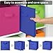 GRANNY SAYS 11 Inch Cube Storage Bins, Colorful Cube Storage Organizer, Fabric Storage Bins, Storage Cubes for Shelves, Closet, Toy Storage Bins for Kids Room, Play Room, Rainbow, 6-Pack