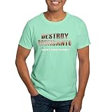 CafePress Destroy Monsanto Dark T Shirt Men's Traditional Fit Dark Casual Tshirt Mint