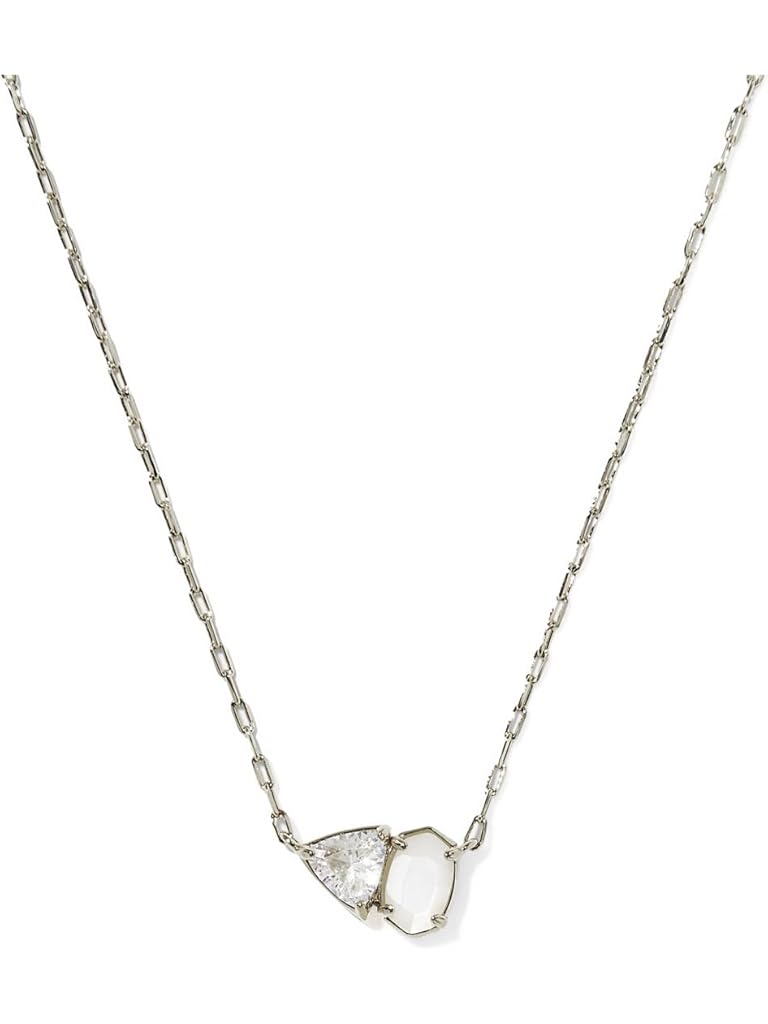 Silver Kendra Scott Tatum Short Pendant Necklace