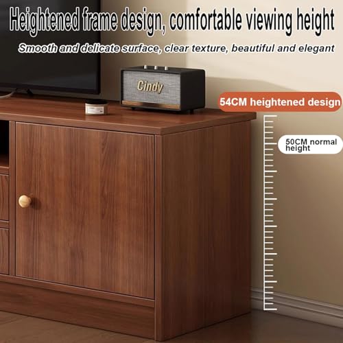 TV-Konsolen mit Aufbewahrungsschränken für Wohnzimmer, Fernsehschrank aus Holz, Mitte des Jahrhunderts, Media-Entertainment-Center mit Stauraum, TV-Ständer für Wohnzimmer