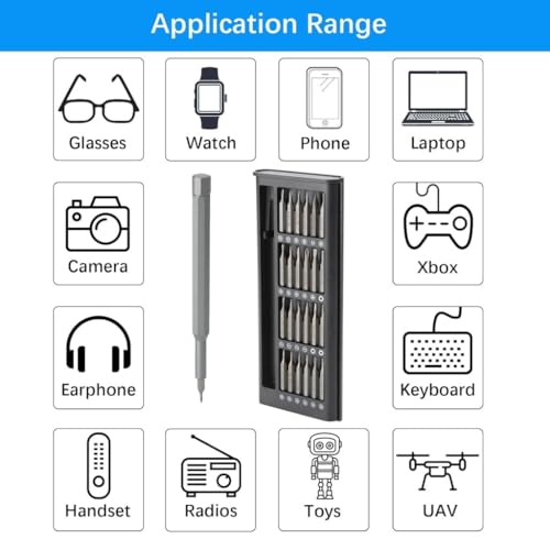 Image of 24 In 1 Mini Precision Screwdriver Set with Magnetic Head | Multi-purpose Alloy Bits for Mobile Phone, Tablet, PC & Household Repair Tool Kit