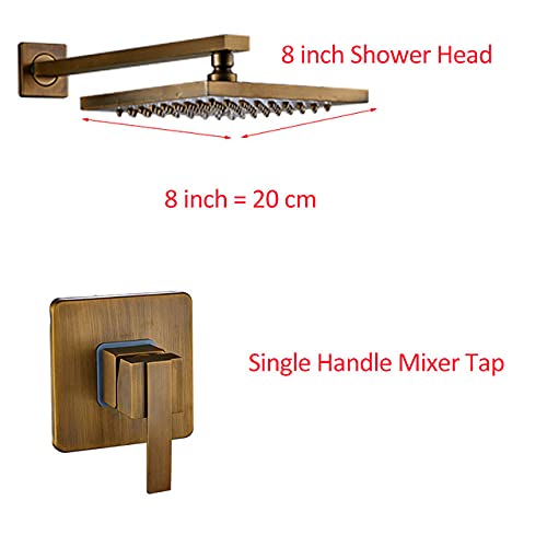 Ensemble de robinets de douche en laiton antique contre le calcaire - 4