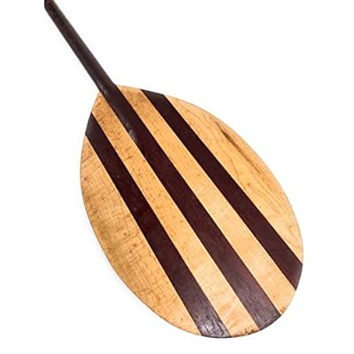 Tikimaster Decorative Oar Purple Heart & Bird Eye Maple 60" Steersman Design | #koa977 418SCt+ya L. SS400