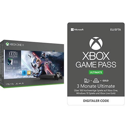 Xbox One X 1TB – Star Wars Jedi: Fallen Order Bundle + 3 Monate Mitgliedschaft | Xbox Game Pass Ultimate [Download Code]