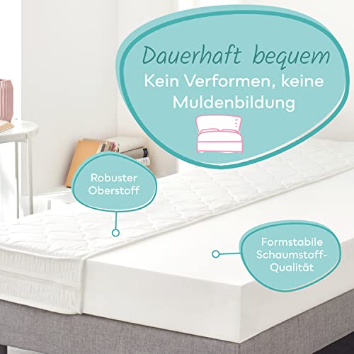 Sun Garden Kindermatratze 90x200 cm H3 I P1440 ComfortPur I Oeko Tex 100 Zertifiziert I Abnehmbarer Bezug mit Klimafaser I Bis zu 40 °C Grad waschbar I Formstabiler Komfortschaumkern – Bild 7