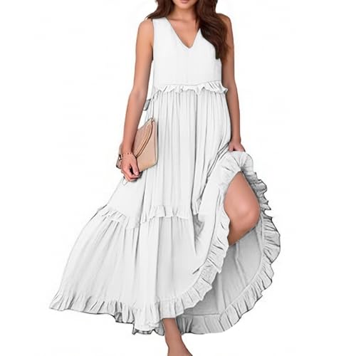 Robe légère et confortable à col en V pour l'été