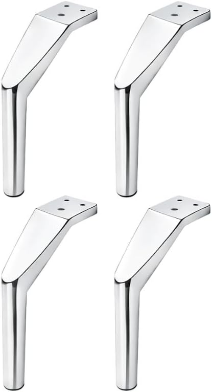 - Chrome 6" Metal Furniture Sofa Legs/Feet - 4PC Set,