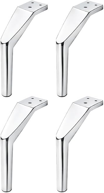 Chrome 6" Metal Furniture Sofa Legs/Feet - 4PC Set,
