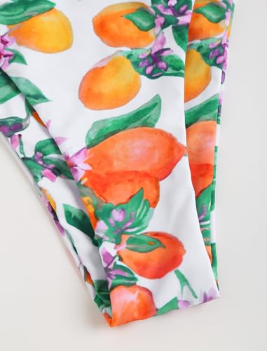 Image of ZAFUL Women's 3 Piece Floral Swimsuit Draped Neck Halter Bikini Tie Side Bathing Suit with Sheer Cover Up Skirt